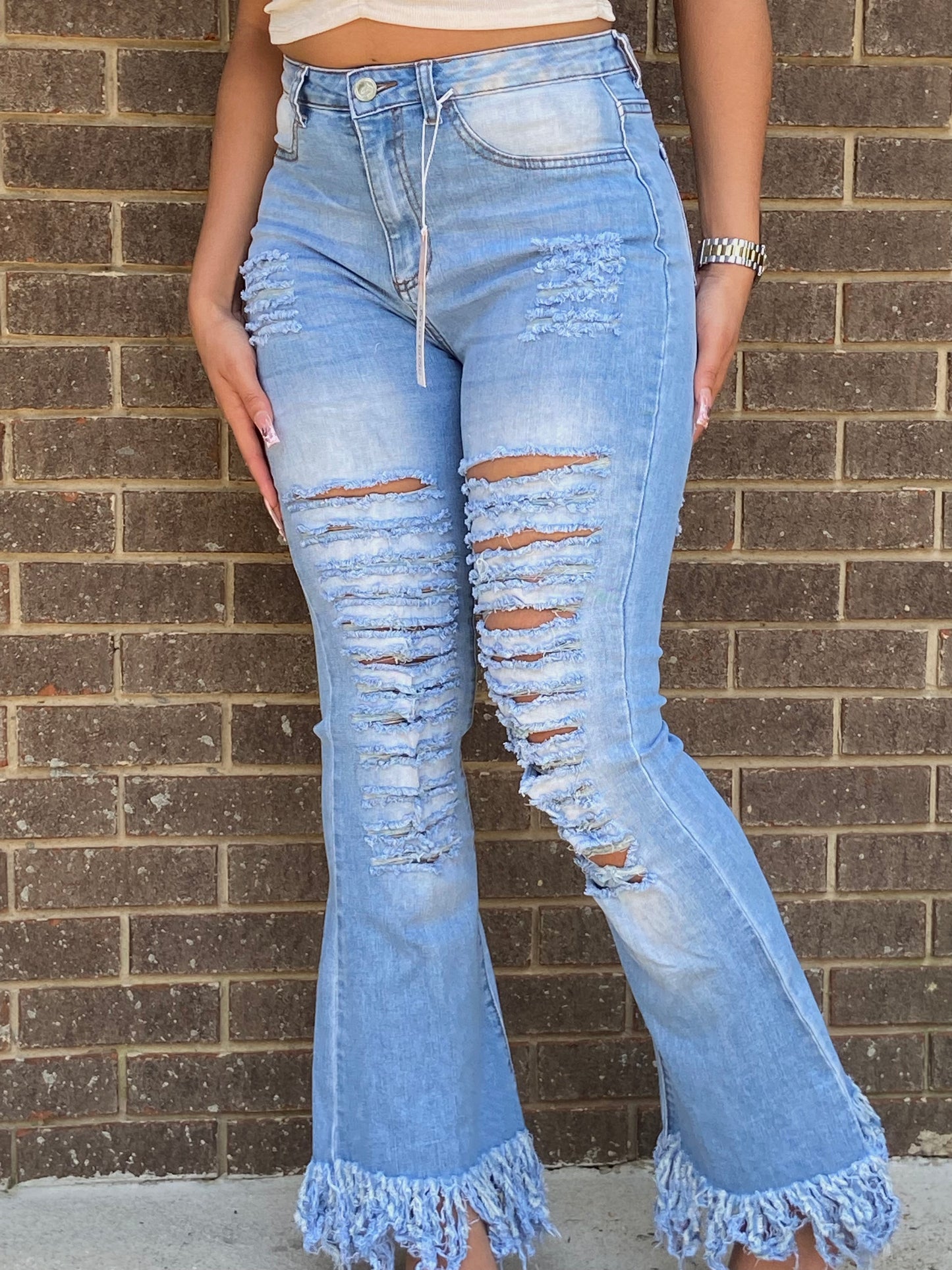 Distressed Denim Jeans